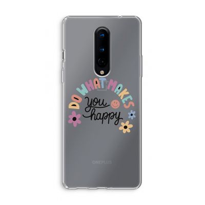 Happy days: OnePlus 8 Transparant Hoesje