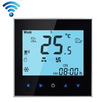 LCD Display airconditioning 4-Pipe programmeerbare kamerthermostaat voor Fan Coil Unit ondersteunt Wifi (zwart)