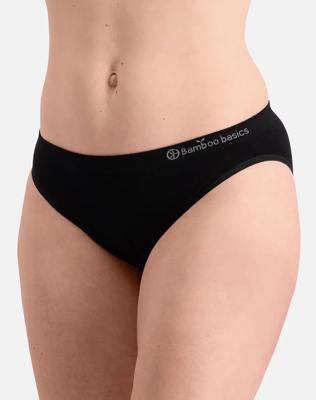 3-pak bikini slips dames - Tess - Laag bamboe dames ondergoed zwart