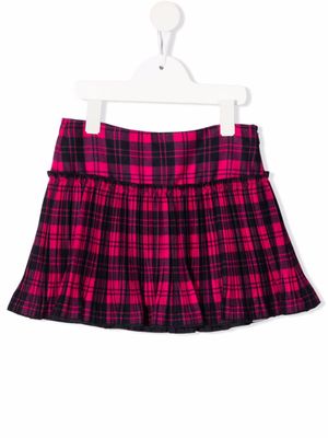 Il Gufo minijupe plissée à motif tartan - Rose
