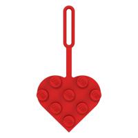 LEGO Minifigures Luggage tag Heart Red 10 cm