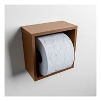 Mondiaz EASY Toiletrolhouder solid surface in- en opbouw 16x16 cm kleur Rust Mondiaz EASY Toiletrolhouder solid surface in- en opbouw 16x16 cm kleur Rust