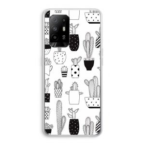 Cactusmotief: Oppo A95 5G Transparant Hoesje