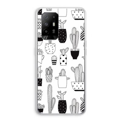 Cactusmotief: Oppo A95 5G Transparant Hoesje