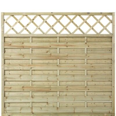 Geimpregneerd Houten Tuinscherm Met Trellis Bergen 180 x 165 CM