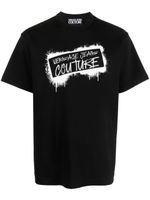 Versace Jeans Couture t-shirt en coton à logo imprimé - Noir - thumbnail