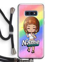 Chibi Maker vrouw: Samsung Galaxy S10e Transparant Hoesje met koord