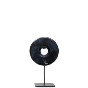 Bazar Bizar Decoratie Marmeren Disc Marmer, 25cm hoog - Zwart