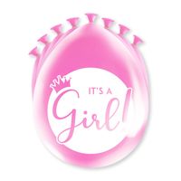 Paperdreams Geboorte Meisje thema Ballonnen - 24x - Roze - Versiering/feestartikelen - Ballonnen - thumbnail