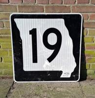 Missouri State Route 19 Verkeersbord - 61 x 61cm - Origineel