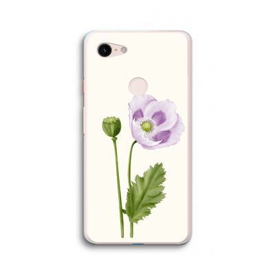 Purple poppy: Google Pixel 3 XL Transparant Hoesje