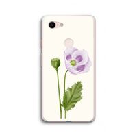 Purple poppy: Google Pixel 3 XL Transparant Hoesje Purple poppy: Google Pixel 3 XL Transparant Hoesje