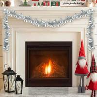 Kerstbal Guirlande Zilver 186 cm Polystyreen