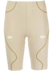 Off-White short cycliste à logo imprimé - Vert