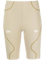 Off-White short cycliste à logo imprimé - Vert