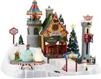 Lemax north pole fun fair bewegend kersthuisje Santa&apos;s Wonderland 2023