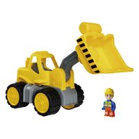 Big power worker midi wiellader shovel met figuur