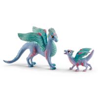 Schleich Bayala - Bloemendrakenmama en baby speelfiguur - thumbnail