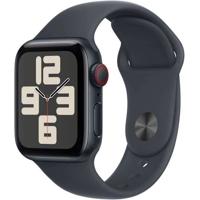 Apple Watch SE GPS + Cellular - 40 mm - Midnight aluminium kast - Midnight sportband - S/M