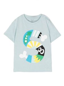 Stella McCartney Kids t-shirt en coton à imprimé graphique - Bleu