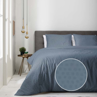 Dekbedovertrek Luna Embossed Dots Blauw Stippen 200x200 Cm Luna Bedding - Dekbed-Discounter.nl