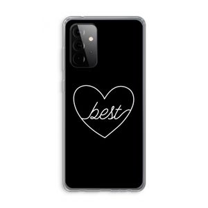 Best heart black: Samsung Galaxy A72 Transparant Hoesje