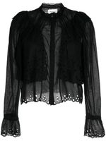 MARANT ÉTOILE blouse Kelmon à broderie anglaise - Noir - thumbnail