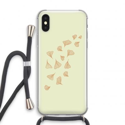 Falling Leaves: iPhone X Transparant Hoesje met koord