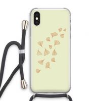 Falling Leaves: iPhone X Transparant Hoesje met koord
