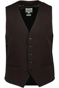 Lindbergh Lindbergh White Slim Fit Vest zwart, Effen