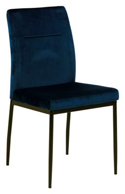 Bendt Eetkamerstoel 'Demia' Velvet, kleur Donkerblauw