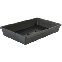 Kweekbak voor zaailingen - 37.5 x 24 x 6 cm - antraciet - rechthoek