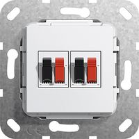 Gira luidsprekercontactdoos (steek) met inzetplaat zuiverwit glanzend 569303 Gira luidsprekercontactdoos (steek) met inzetplaat zuiverwit glanzend 569303