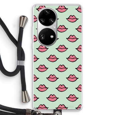 Lipjes: Huawei P50 Pro Transparant Hoesje met koord