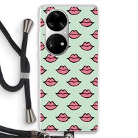 Lipjes: Huawei P50 Pro Transparant Hoesje met koord