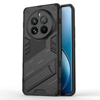 Realme 12 Pro/12 Pro+ Armor Series Hybride Hoesje met Standaard - Zwart