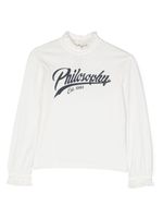 Philosophy Di Lorenzo Serafini Kids sweat en coton à logo imprimé - Blanc