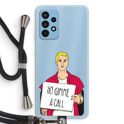 Gimme a call: Samsung Galaxy A52 Transparant Hoesje met koord