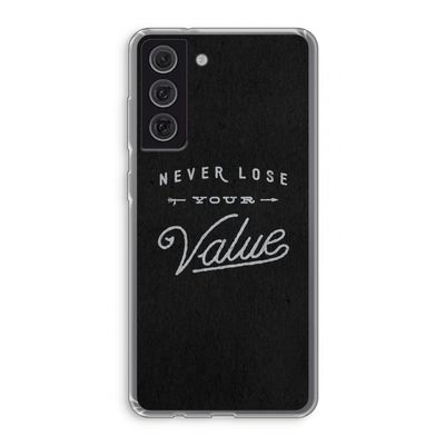 Never lose your value: Samsung Galaxy S21 FE Transparant Hoesje