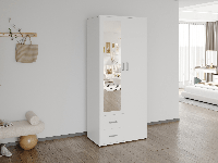 Kledingkast MARCELINO 2 deuren 2 lades wit Kledingkast MARCELINO 2 deuren 2 lades wit