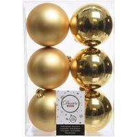 48x Kunststof kerstballen glanzend/mat goud 8 cm kerstboom versiering/decoratie goud - Kerstbal