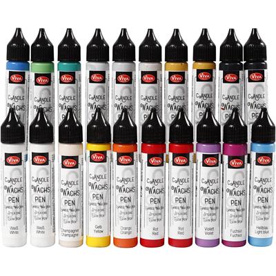 Viva Decor Kaarsversierpen, diverse kleuren, 20x28 ml/ 1 doos