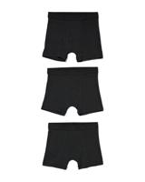 HEMA Kinder Boxers Basic Stretch Katoen - 3 Stuks Zwart (zwart) - thumbnail