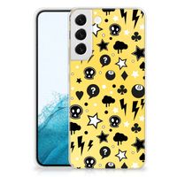 Silicone Back Case Samsung Galaxy S22 Plus Punk Geel - thumbnail