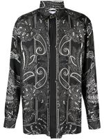 Philipp Plein chemise en soie Dandy à imprimé cachemire - Noir