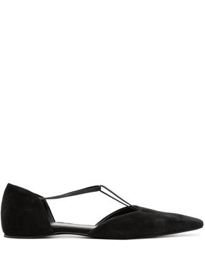 TOTEME ballerines The T-Strap en daim - Noir