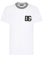 Dolce & Gabbana t-shirt en coton à logo brodé - Blanc