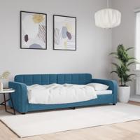 Slaapbank 80x200 cm fluweel blauw