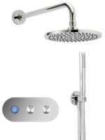 Pure Design Chronos Douche inbouwset elektronische thermostaat chroom - thumbnail