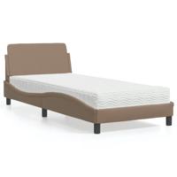 Bed met matras "Dover" kunstleer cappuccinokleurig 80x200 cm
